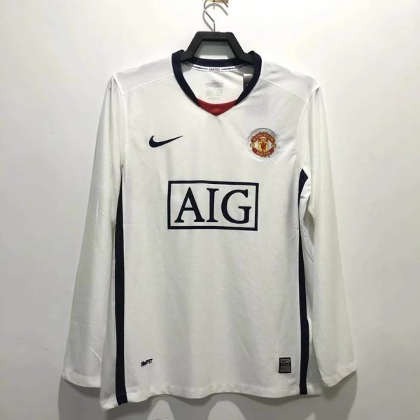 Retro Manchester United Visita 08/09 Manga Larga