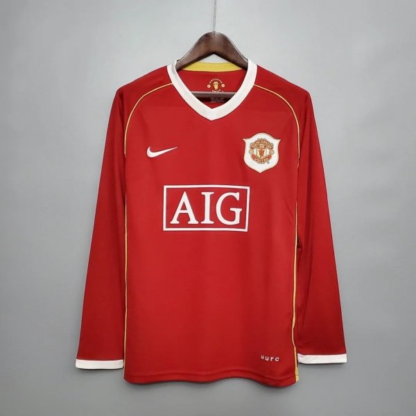 Retro Manchester United Local 06/07 Manga Larga
