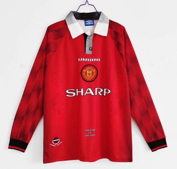 Retro Manchester United Local 96/97 Manga Larga