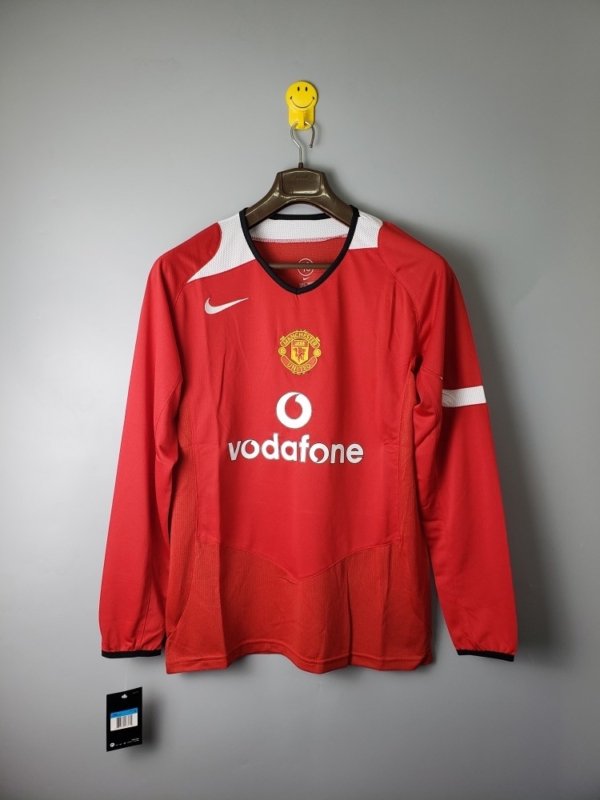 Retro Manchester United Local 05/06 Manga Larga