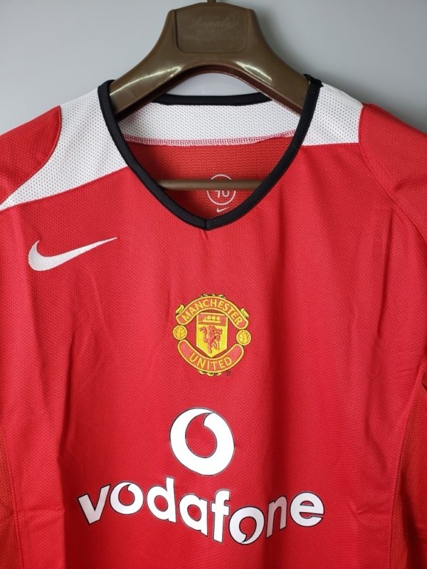 Retro Manchester United Local 05/06 Manga Larga - Image 2