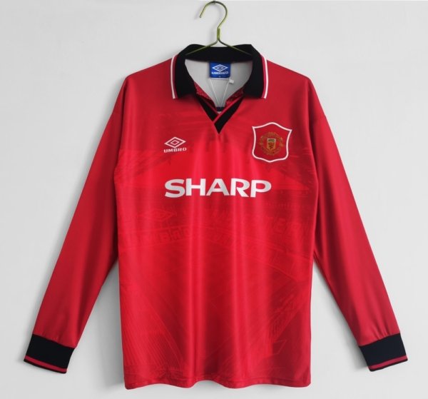 Retro Manchester United Local 94/96 Manga Larga