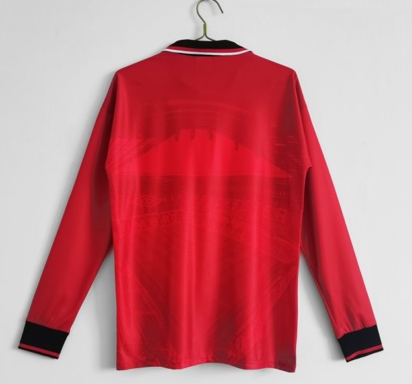 Retro Manchester United Local 94/96 Manga Larga - Image 4