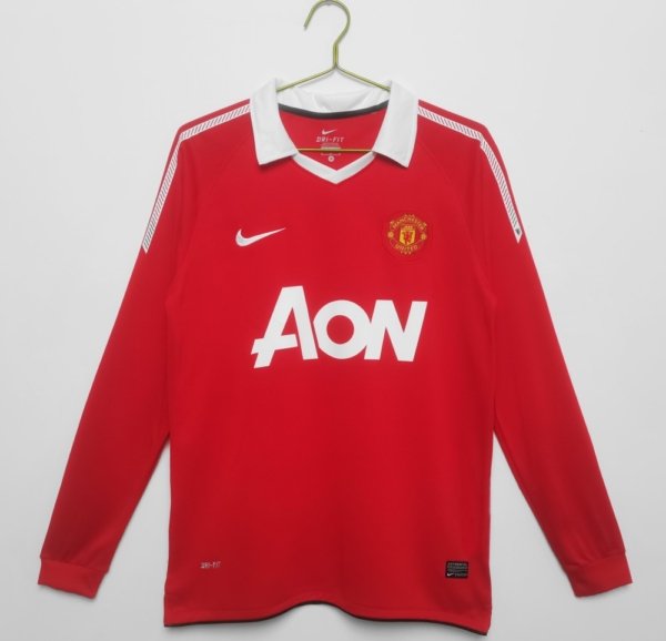 Retro Manchester United Local 10/11 Manga Larga