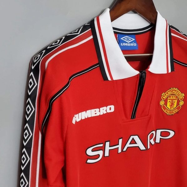 Retro Manchester United Local  98/99 Manga Larga - Image 2