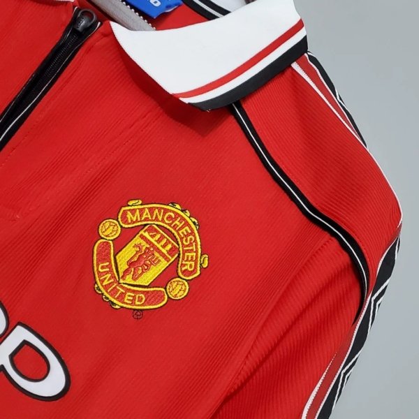 Retro Manchester United Local  98/99 Manga Larga - Image 3