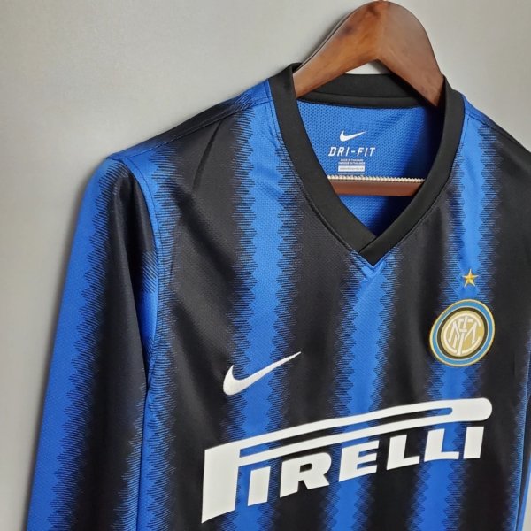 Retro Inter Milan Local 10/11 Manga Larga - Image 2