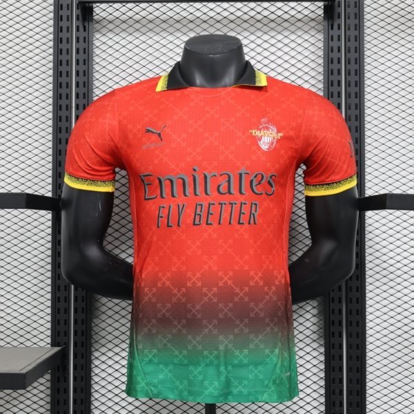 AC Milan x Off-White Local 2025 Versión Jugador
