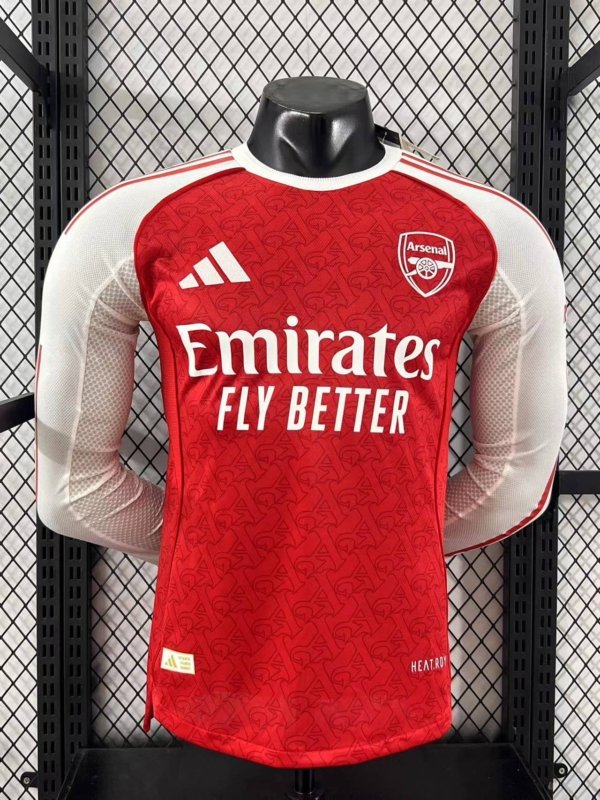 Arsenal Local 25/26 Manga Larga Versión Jugador