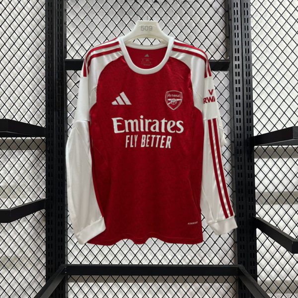 Arsenal Local 25/26 Manga Larga Version Fan